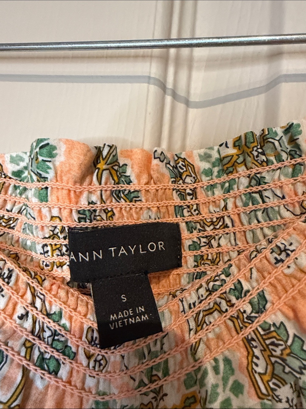 Ann Taylor Peach Floral Tiered Maxi Skirt - Picture 2 of 4
